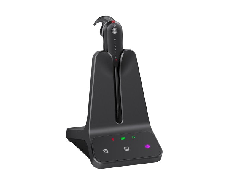 Yealink WH63 E2 Convertible DECT Wireless Teams Headset 8 hours talk time185m Wireless range Dual microphone M