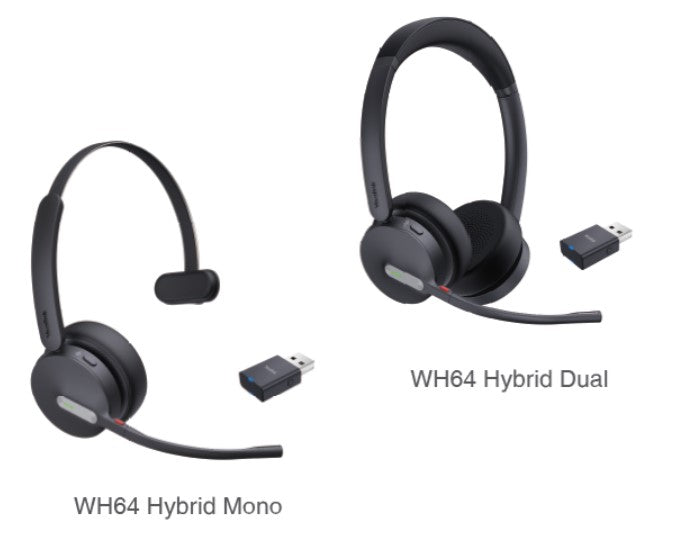 Yealink WH64 Hybrid Mono Wireless Headset for Teams & Office Yealink