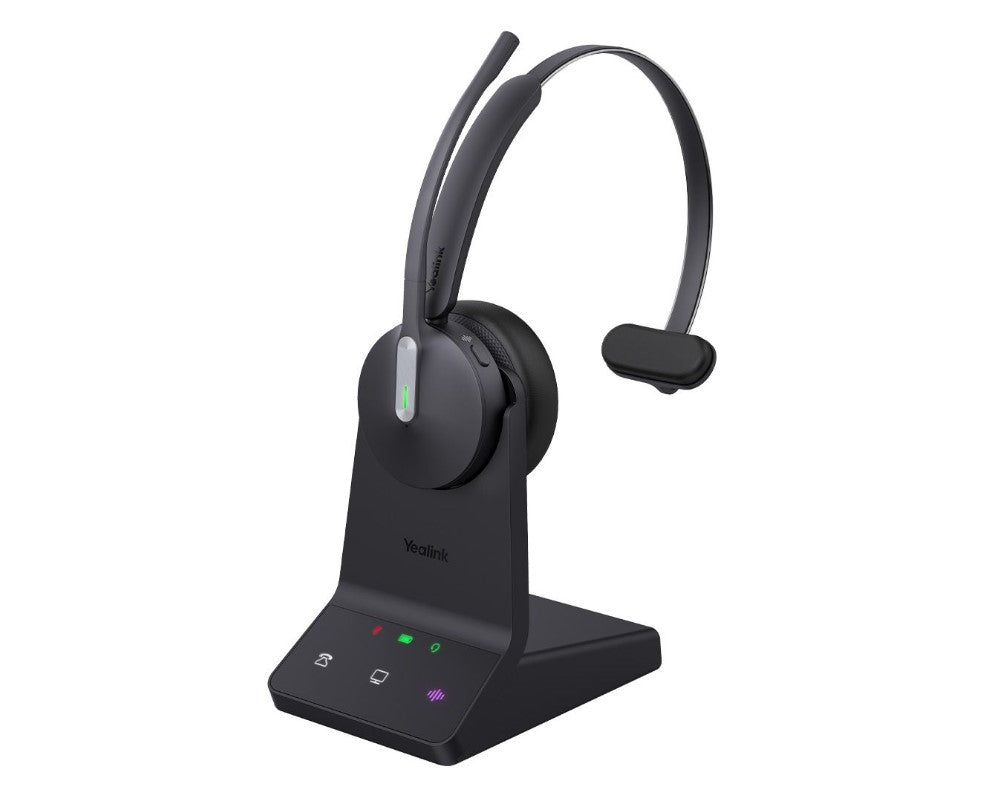 Yealink WH64 Mono Teams DECT Wireless Headset, DECT & Bluetooth Wireless Technology, 3-Mic Noise Cancellation