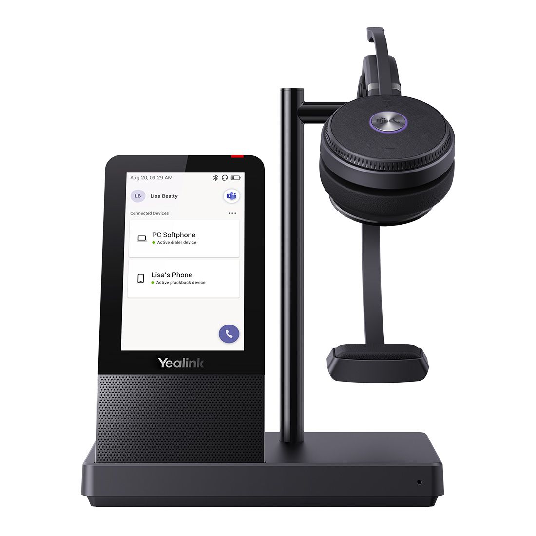 Yealink WH66 Mono Wireless Headset & UC Workstation for Teams Yealink