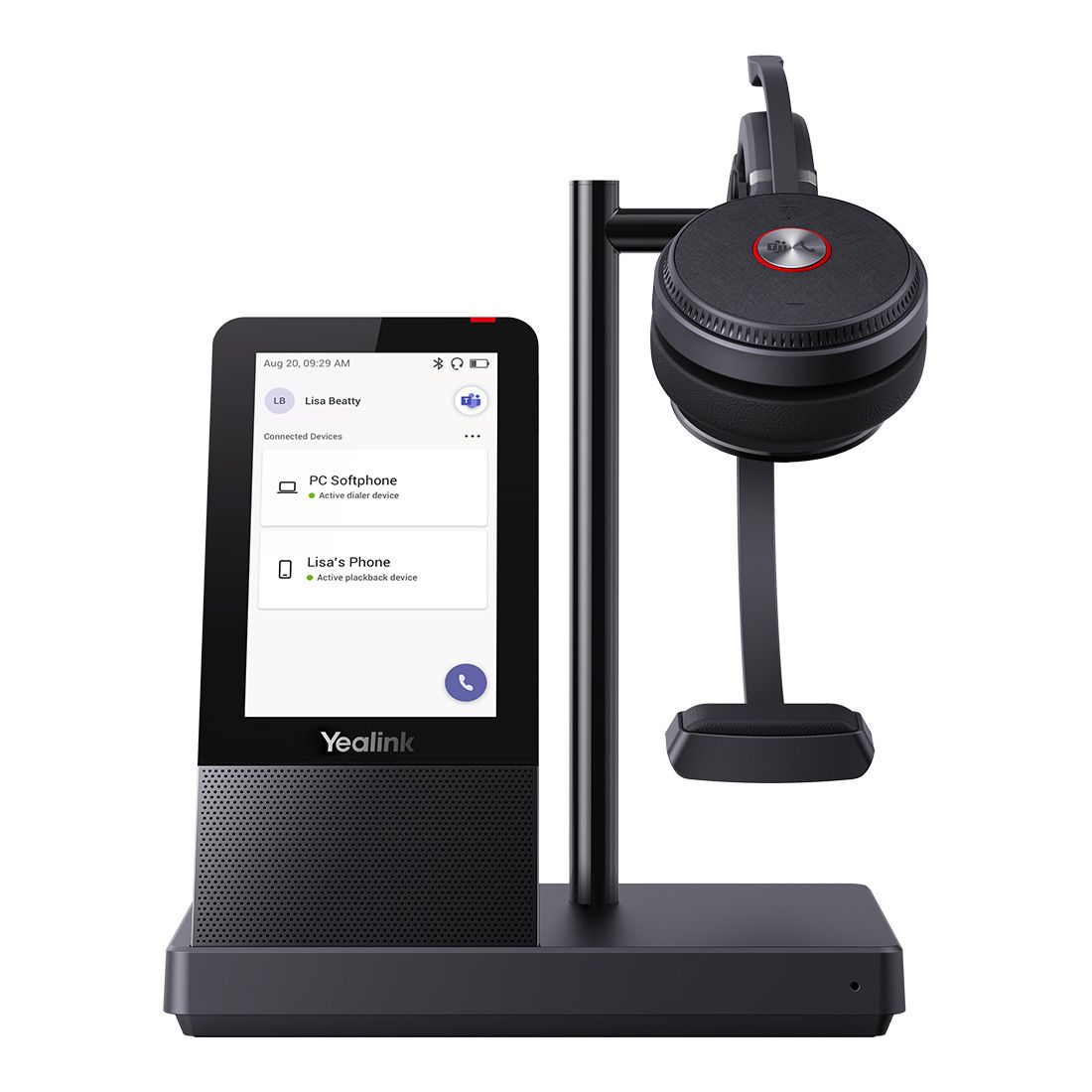 Yealink WH66 Mono Wireless Headset & UC Workstation for Teams Yealink