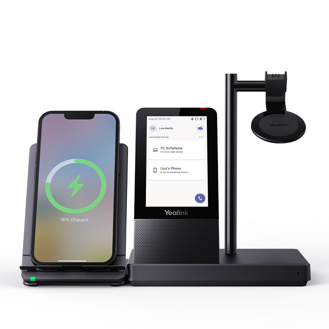 Yealink WH66 Mono Wireless Headset & UC Workstation for Teams Yealink