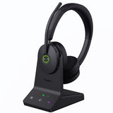Yealink WH68 Dual UC DECT & Bluetooth Wireless Technology, 4-Mic Hybrid ANC, 4-Mic Noise Cancellation, All-Day