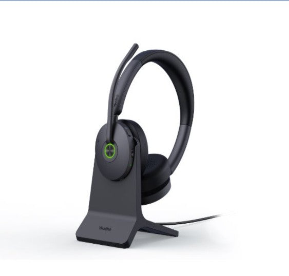 Yealink WH68 Hybrid with Charging Stand DECT & Bluetooth Wireless Technology, 4-Mic Hybrid ANC, 4-Mic Noise Ca