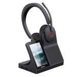 Yealink WH68 DECT + Bluetooth dual-mode, USB-A, USB-C, wireless headset workstation, noise-cancelling headset