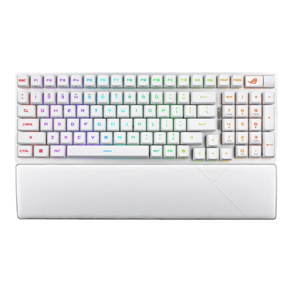 ASUS ROG Strix Scope II 96 RX Wireless Keyboard - White, USB-C / BT 5.1 / 2.4GHz, RGB Per-Key, NKRO, 8000Hz, 2