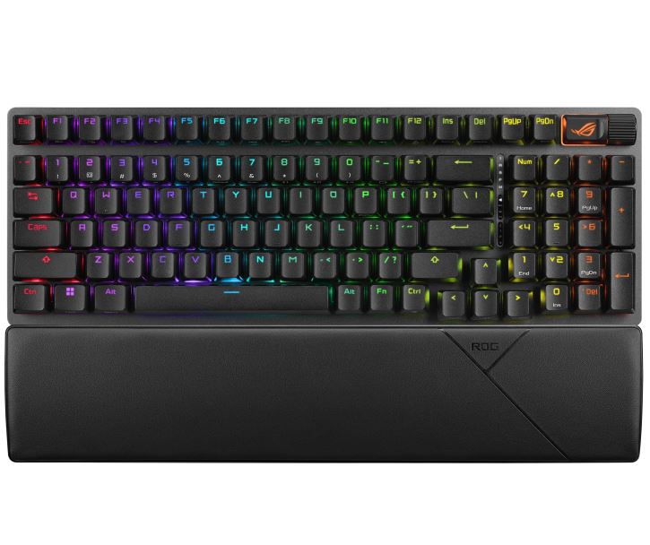 ASUS ROG STRIX SCOPE II 96 WL Snow Switch NX Wireless Gaming Mechanical Keyboard, Tri-mode Connectio - ROG STRIX SCOPE II 96 
