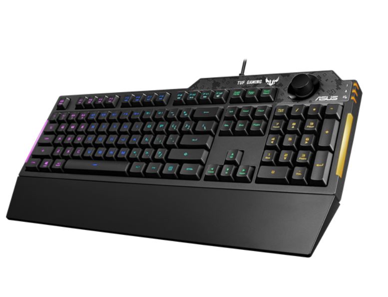 ASUS TUF Gaming K1 RGB Gaming Keyboard - Spill-Resistant & Volume Knob ASUS
