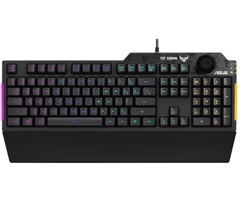 ASUS TUF Gaming K1 RGB Gaming Keyboard - Spill-Resistant & Volume Knob ASUS