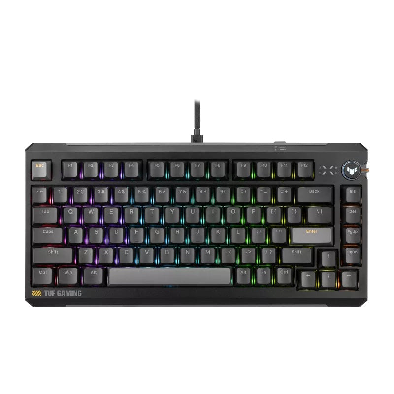 ASUS TUF Gaming K4 Magnetic - Black, magnetic switches, 8000Hz polling, 0.1–3.3mm actuation, RGB, hot-swappabl