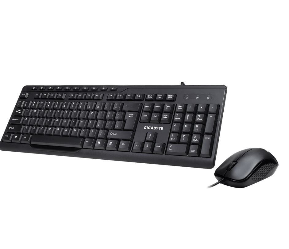 Gigabyte KM6300 Wired USB Keyboard & Mouse Combo - Slim & Comfy Gigabyte