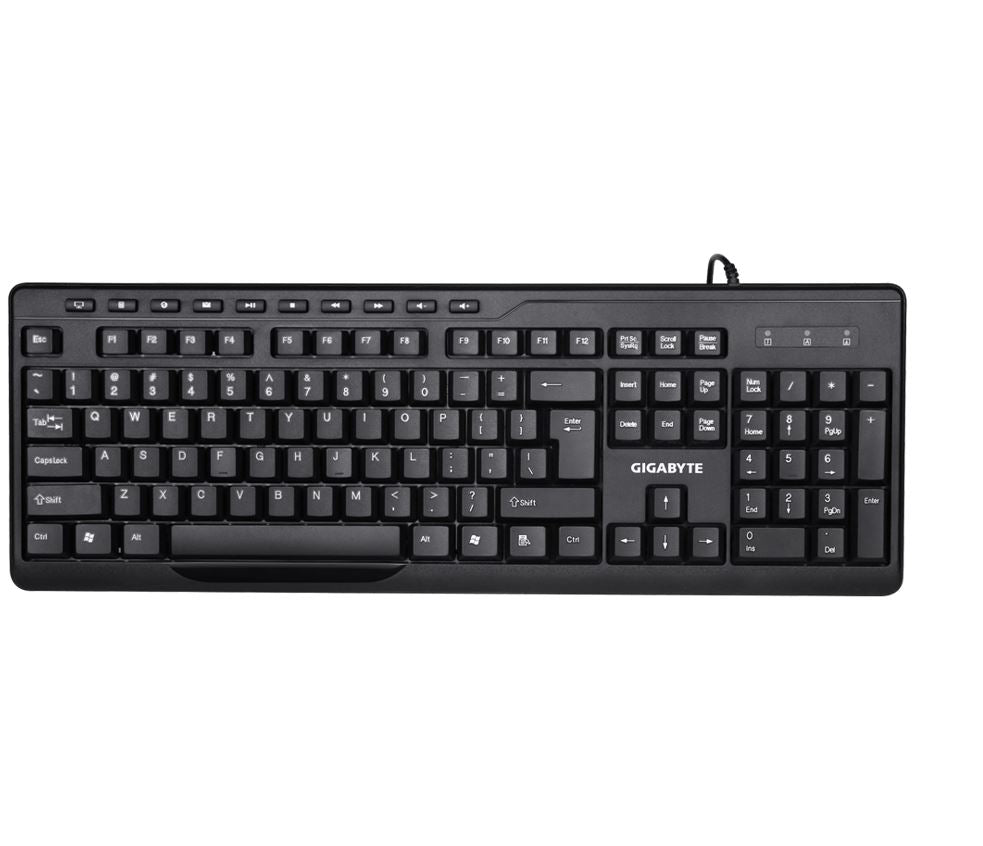 Gigabyte KM6300 Wired USB Keyboard & Mouse Combo - Slim & Comfy Gigabyte