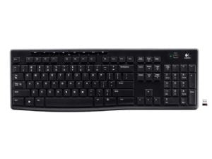 Logitech K270 2.4 GHz Wireless Full Size Keyboard 128-bit AES encryption 24-month battery life Spill - 920-003057