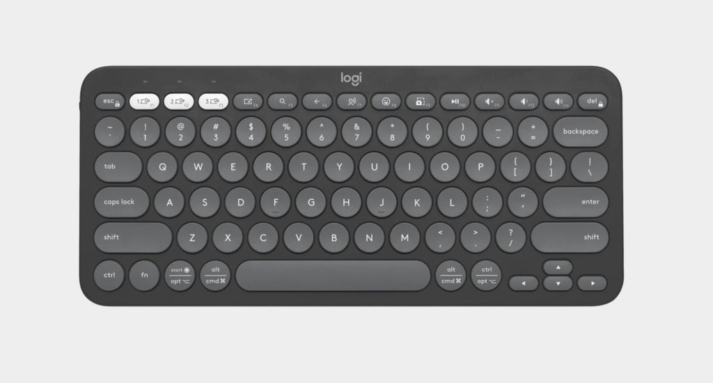Logitech Pebble Keys 2 K380S Slim Multi-Device Bluetooth Keyboard - Graphite Logitech