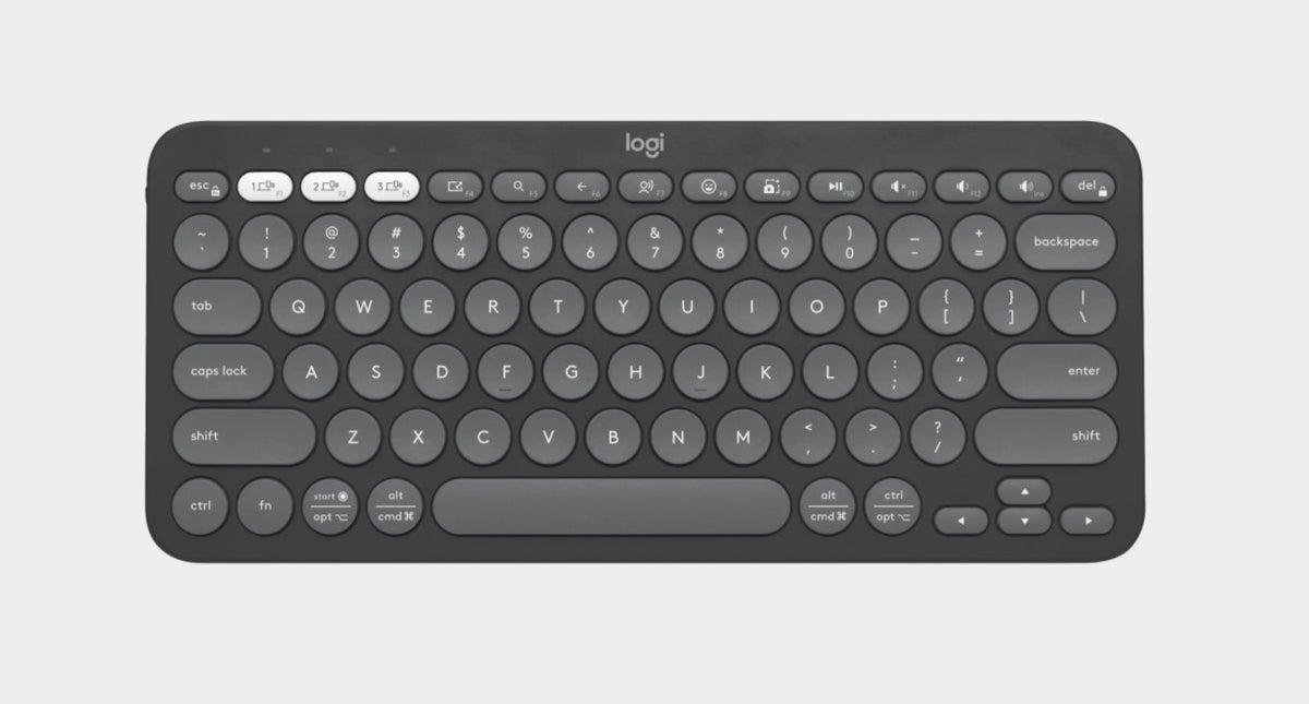 Logitech Pebble Keys 2 K380S Slim Multi-Device Bluetooth Keyboard - Graphite Logitech