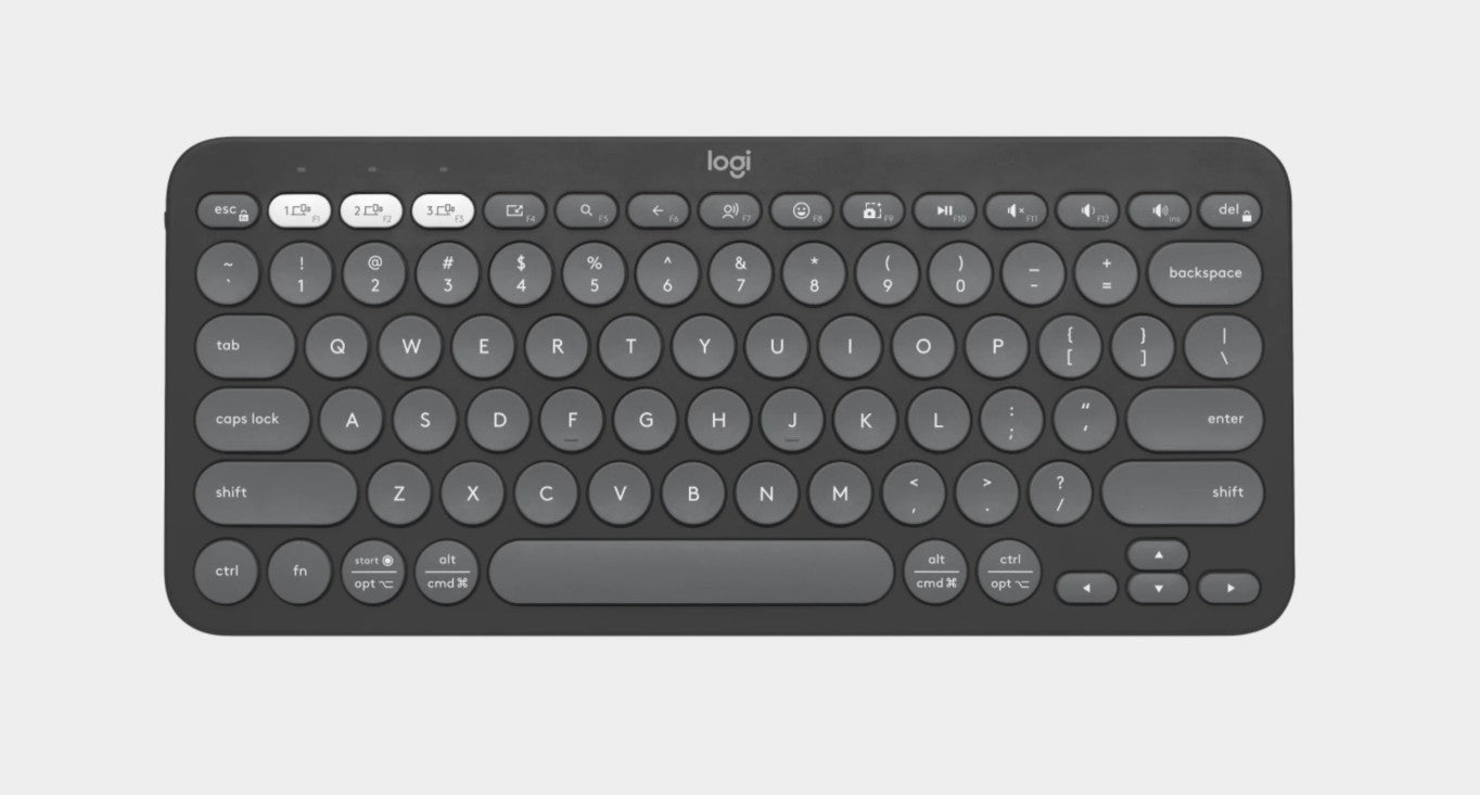 Logitech Pebble Keys 2 K380S Slim Multi-Device Bluetooth Keyboard - Graphite Logitech
