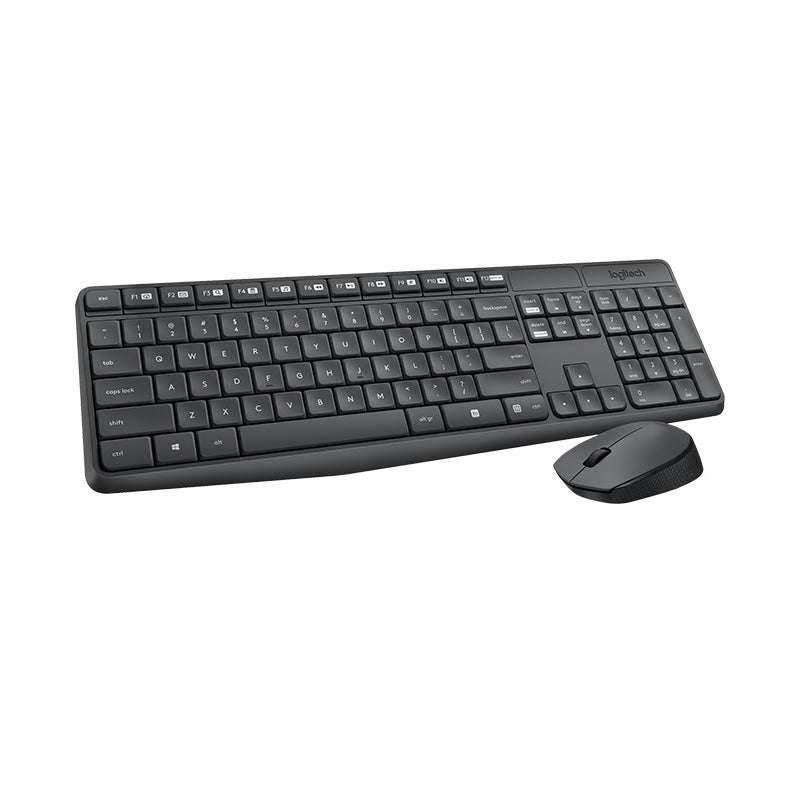 Logitech MK235 Wireless Keyboard and Mouse Combo 2.4GHz Wireless Compact Long Battery Life 8 Shortcu - 920-007937