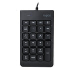 RAPOO K10 Wired Numeric Keypad - Spill-Resistant & Easy Setup Rapoo