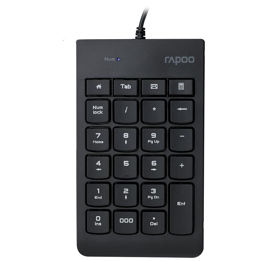 RAPOO K10 Wired Numeric Keypad - Spill-Resistant & Easy Setup Rapoo