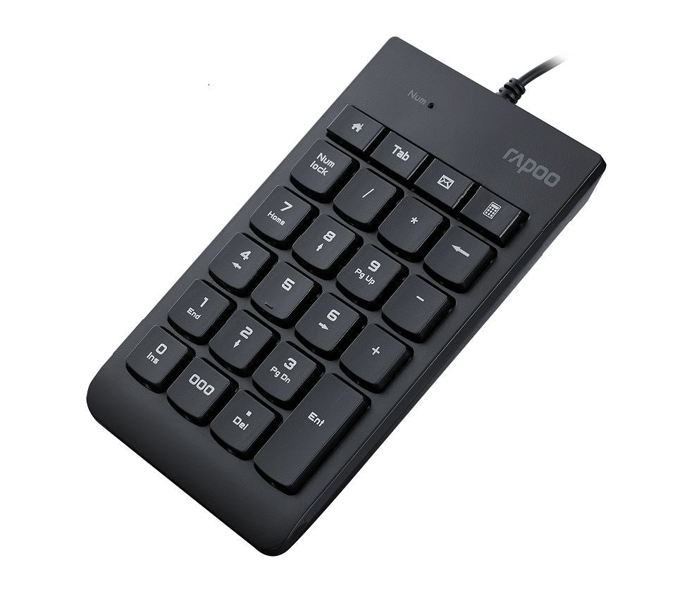 RAPOO K10 Wired Numeric Keypad - Spill-Resistant & Easy Setup Rapoo