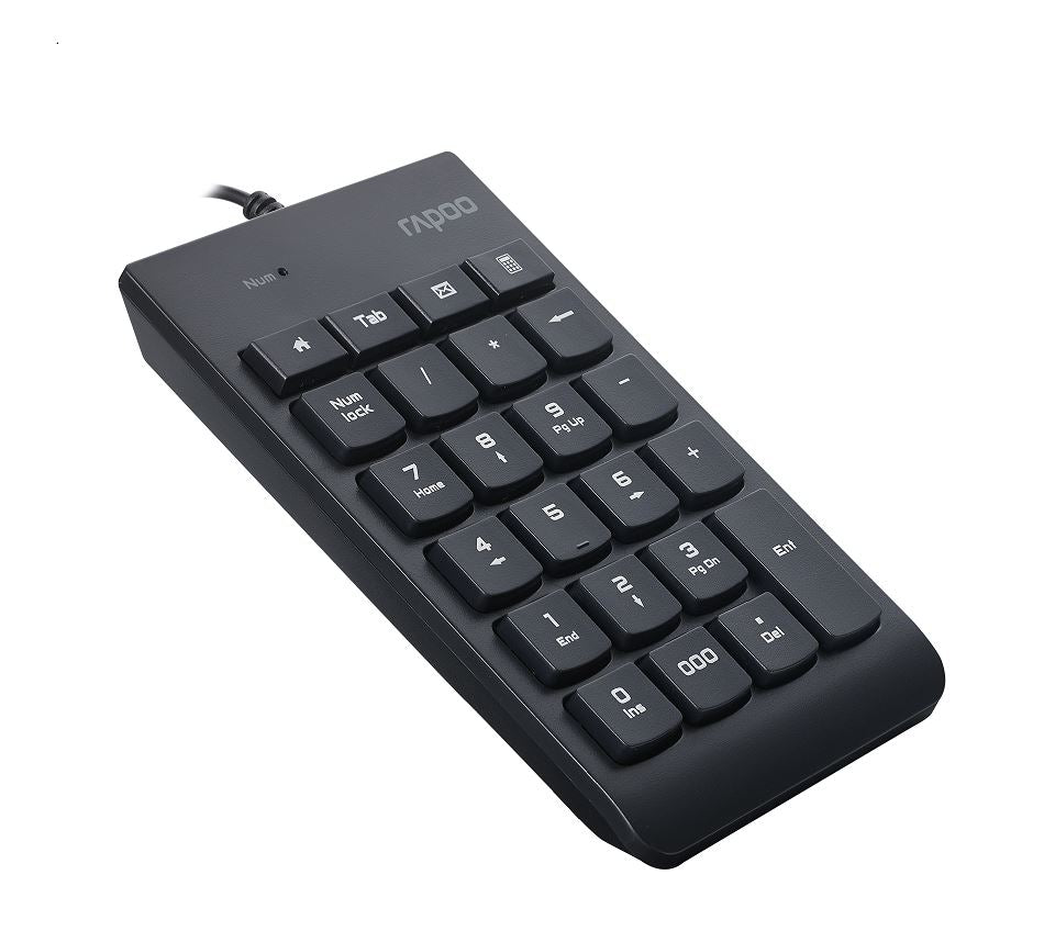 RAPOO K10 Wired Numeric Keypad - Spill-Resistant & Easy Setup Rapoo