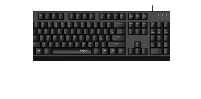 RAPOO NK1900 Wired Keyboard - Spill-Resistant & Easy Typing Rapoo