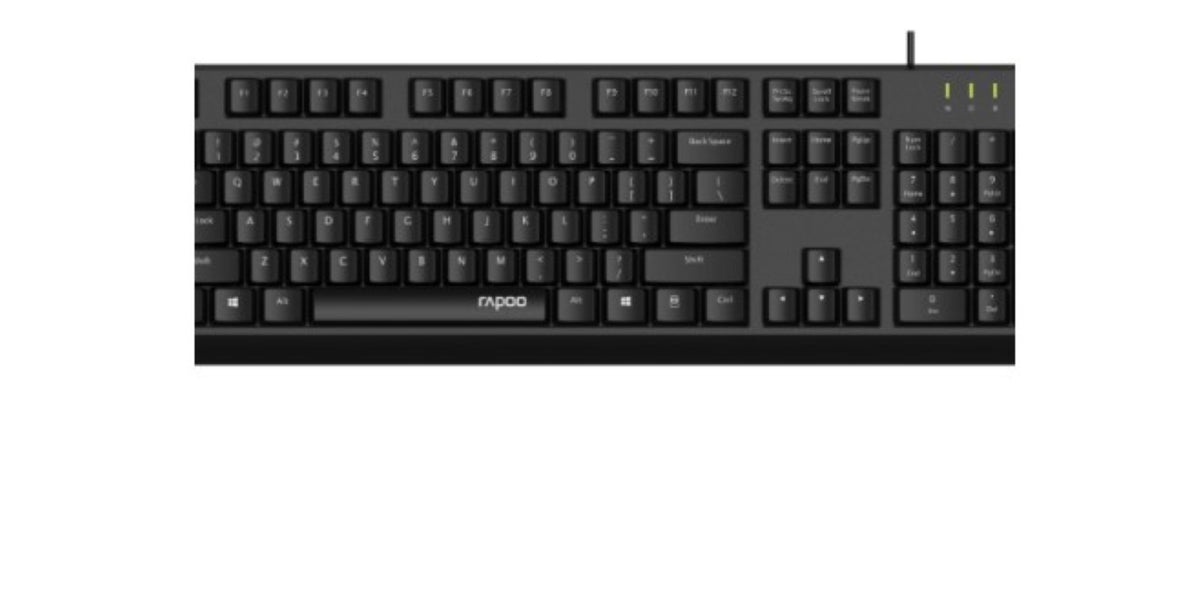 RAPOO NK1900 Wired Keyboard - Spill-Resistant & Easy Typing 