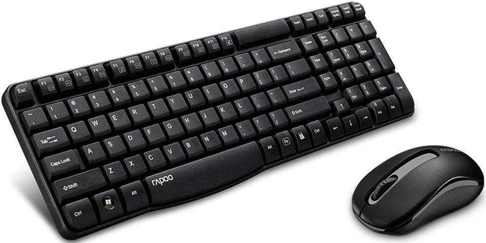 Rapoo X1800S Wireless Keyboard & Mouse Combo - Reliable Black Rapoo