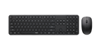 RAPOO Wireless Keyboard Mouse Combo Black - Retro Style & Spill-Resistant Rapoo