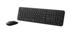 RAPOO Wireless Keyboard Mouse Combo Black - Retro Style & Spill-Resistant Rapoo