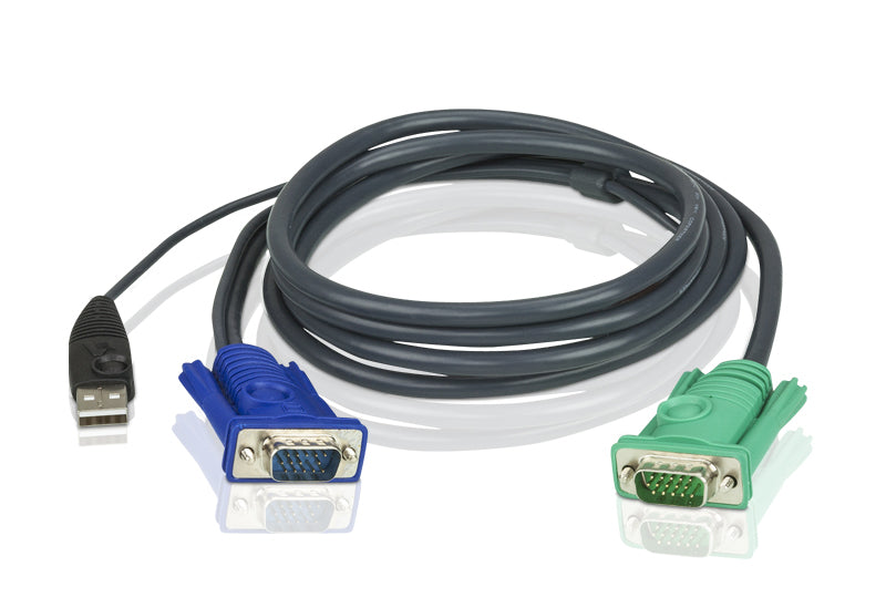 1.8m KVM SPHD Cable for Keyboard, Mouse, Video & USB Connection