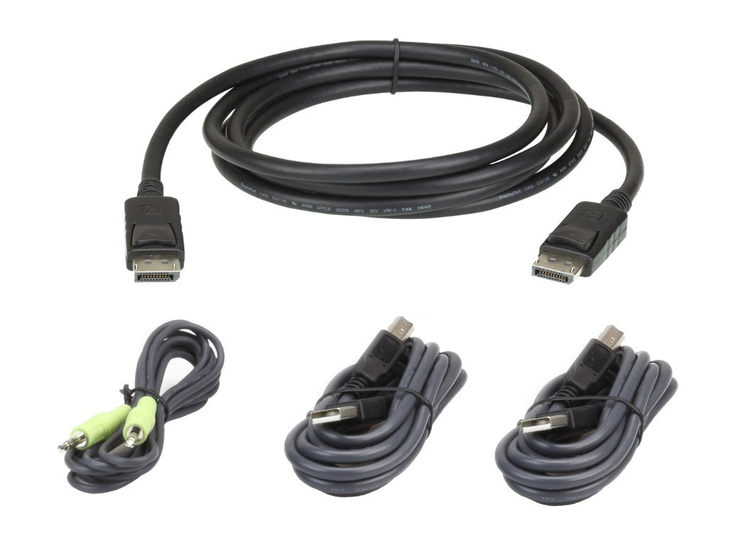 Aten 1.8m Secure KVM Cable Kit - USB, DisplayPort Aten