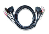 ATEN 3m DVI USB Audio KVM Cable for PC & Console Aten