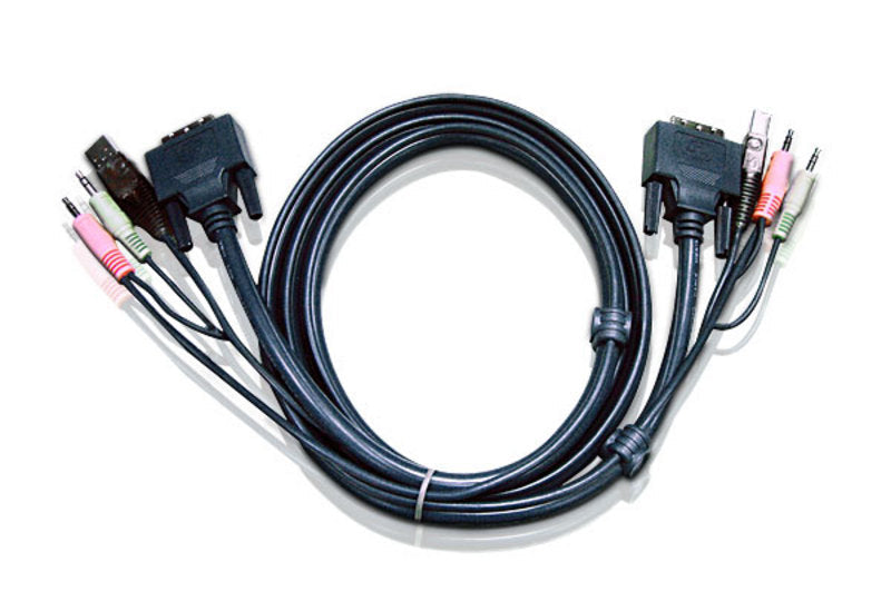ATEN 3m DVI USB Audio KVM Cable for PC & Console Aten