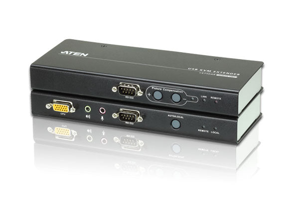 Aten KVM Extender Kit VGA/Audio Cat 5 Extender w/ Local Access, 1920x1200@60Hz 30m, 1600x1200@60Hz 1 - CE750A-AT-U