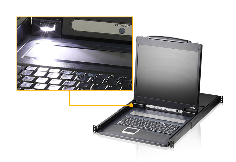 ATEN CL-1316 19 LCD 16-Port Rack KVM Switch Console Aten