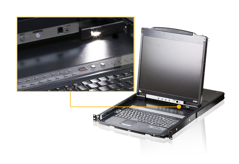 19 Dual Rail LCD KVM Console - Space-Saving Rackmount Design