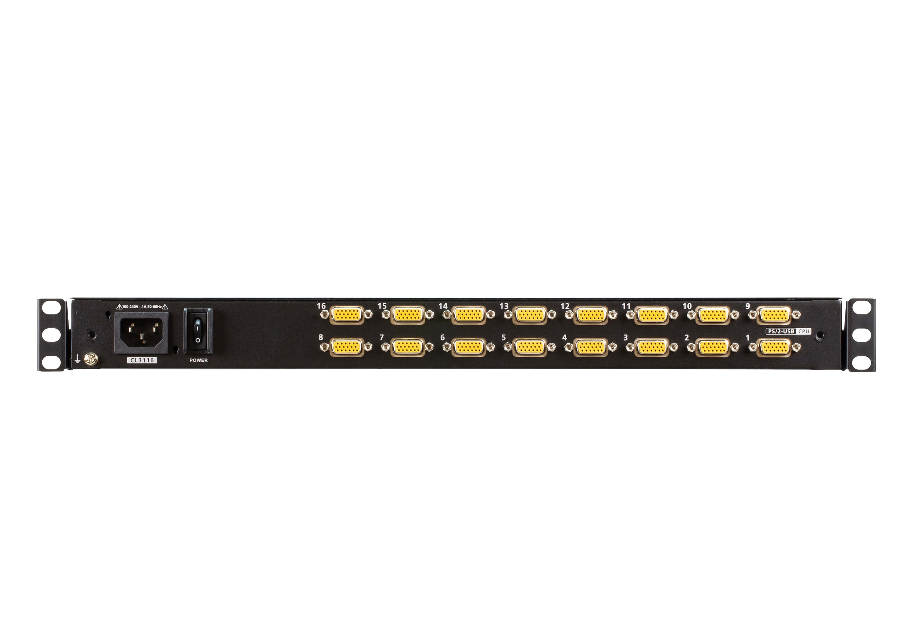 Aten 16-Port 18.5 Short Depth LCD KVM Rack Console CL3116NX Aten