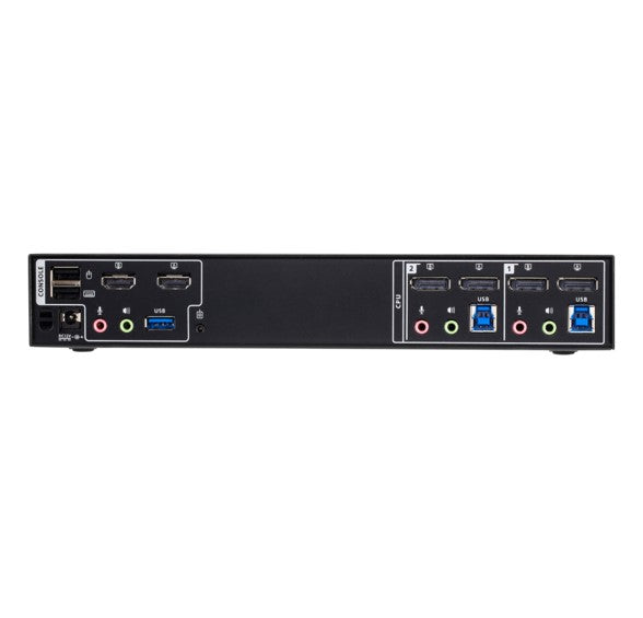 2-Port 4K DisplayPort KVM Switch for Dual Monitors & 2 Computers