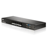 Aten Desktop KVMP Switch 4 Port Dual Display DVI Dual Link w/ audio, 2x Custom KVM Cables Included - CS1644A-AT-U