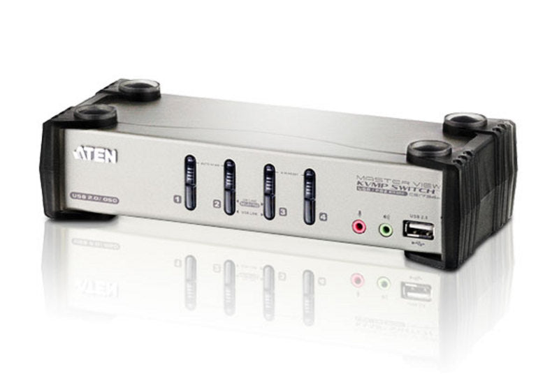 Aten 4-Port Desktop VGA KVM Switch with USB & Audio Hub Aten