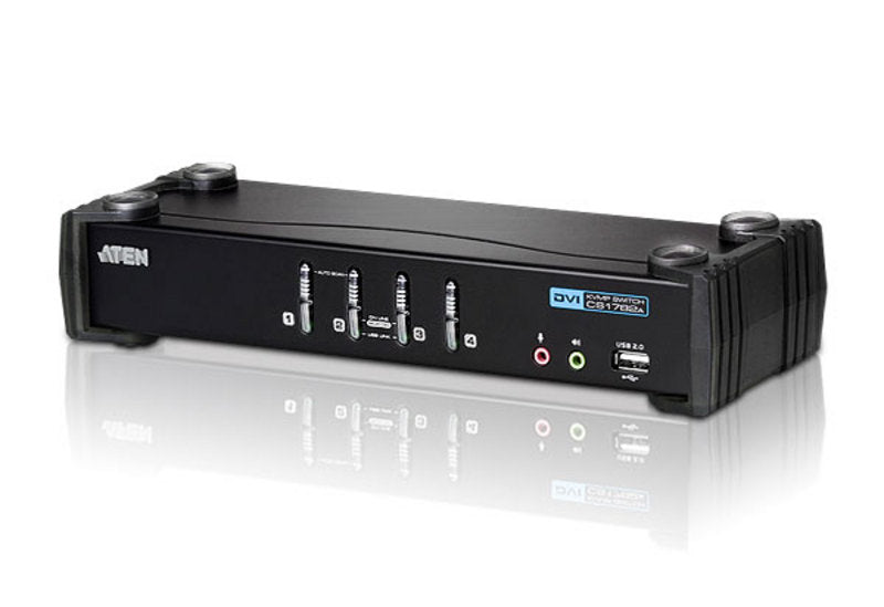 Aten CS1764A 4-Port DVI KVM Switch with USB Hub & Audio Aten