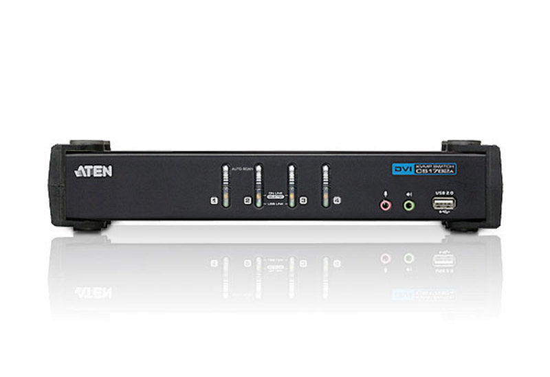 Aten CS1764A 4-Port DVI KVM Switch with USB Hub & Audio Aten