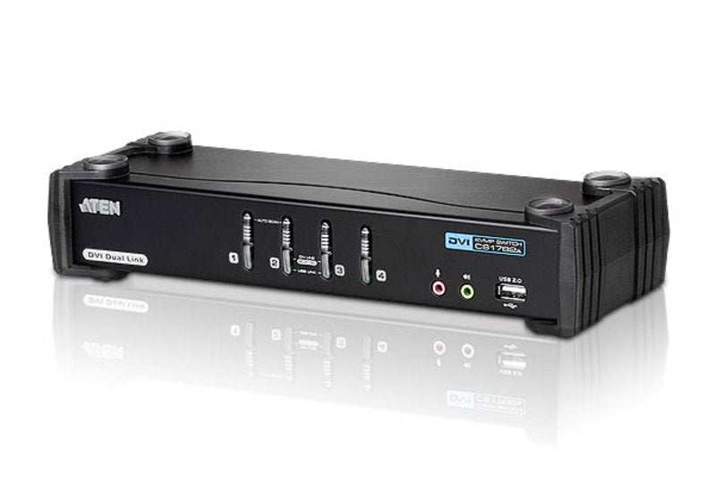 Aten CS1784A 4-Port DVI Dual Link KVM Switch with USB & Audio Aten