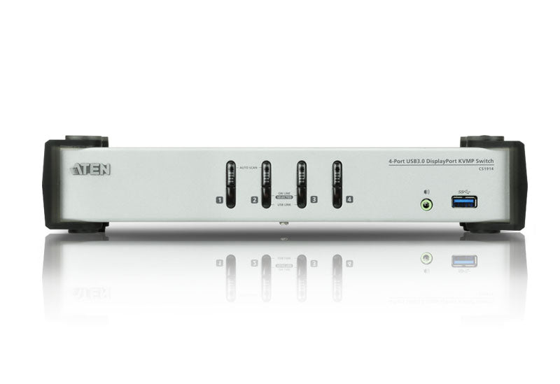 ATEN CS1914 4-Port DisplayPort KVM Switch with USB 3.0 & 4K Aten