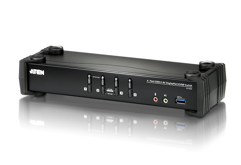 Aten CS1924 4-Port 4K DisplayPort KVM Switch with USB 3.0 Aten