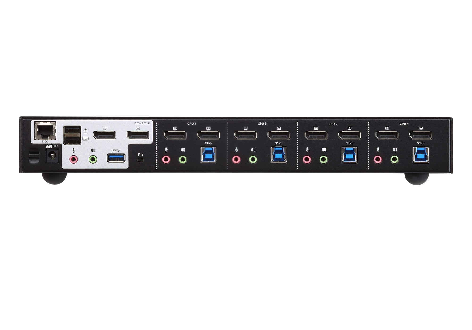 ATEN 4-Port Dual DisplayPort 4K KVM Switch with USB 3.1 & Audio Aten