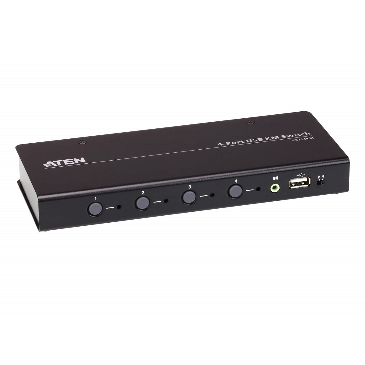ATEN 4-Port USB KM Switch with Boundless Mouse Switching Aten