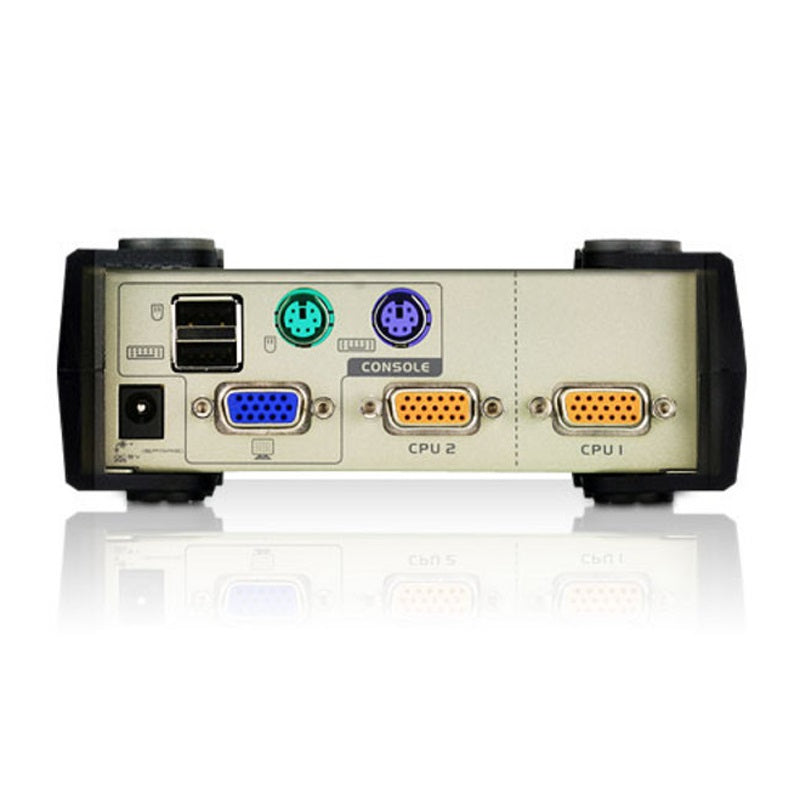 ATEN CS82U 2-Port KVM Switch | USB/PS2 & VGA for 2 Computers Aten