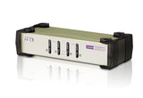 Aten CS84U 4-Port PS/2-USB VGA Desktop KVM Switch with Cables Aten